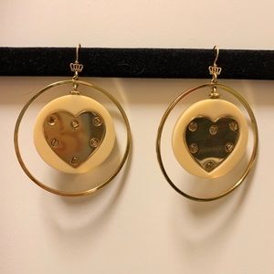 Juicy couture gold heart earrings